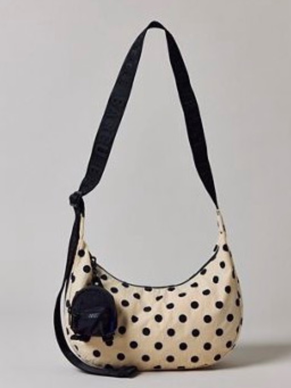 Baggu Medium Crescent - White with Black Polka Dots - UO EXCLUSIVE